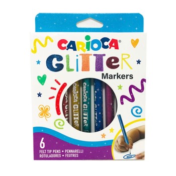 ΜΑΡΚΑΔΟΡΟΙ CARIOCA ΣΕΤ GLITTER 6 χρωμ.