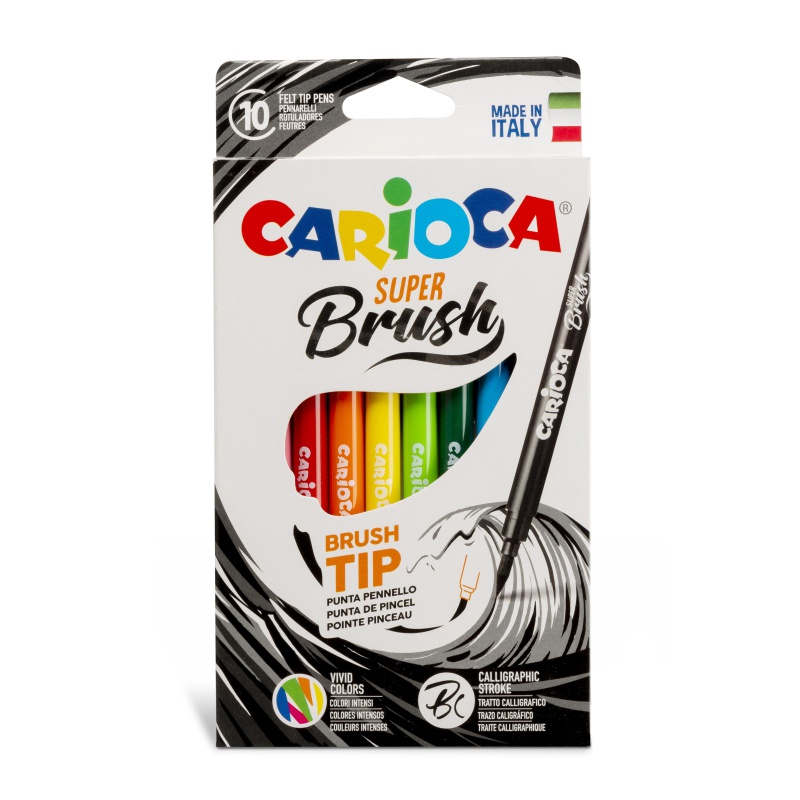 ΜΑΡΚΑΔΟΡΟΙ CARIOCA SUPER  BRUSH 10χρωμ.