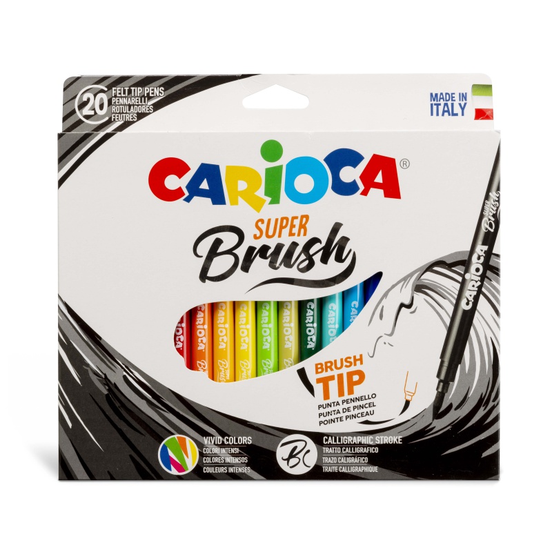 ΜΑΡΚΑΔΟΡΟΙ CARIOCA SUPER  BRUSH 20χρωμ.