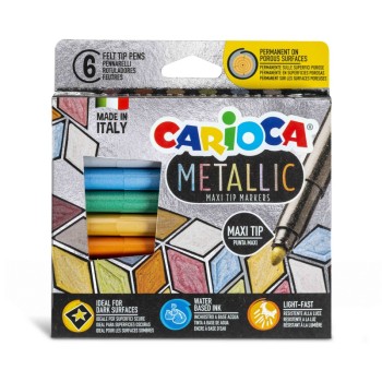 ΜΑΡΚΑΔΟΡΟΙ CARIOCA ΣΕΤ JUMBO METALLIC 6 χρωμ.