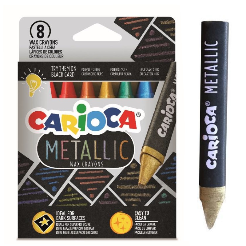 ΚΡΑΓΙΟΝ ΚΕΡΙΝΑ CARIOCA METALLIC 8 χρωμ.