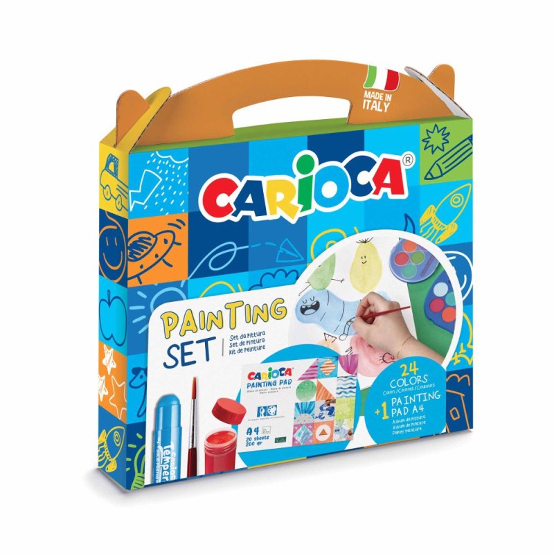 ΣΕΤ ΖΩΓΡΑΦΙΚΗΣ CARIOCA ΧΑΡΤΙΝΟ ΒΑΛΙΤΣΑΚΙ PAINTING SET 37τεμ