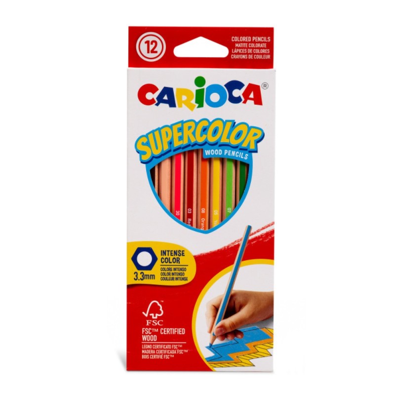 ΚΡΑΓΙΟΝ ΞΥΛINA CARIOCA SUPERCOLOR 12τεμ.
