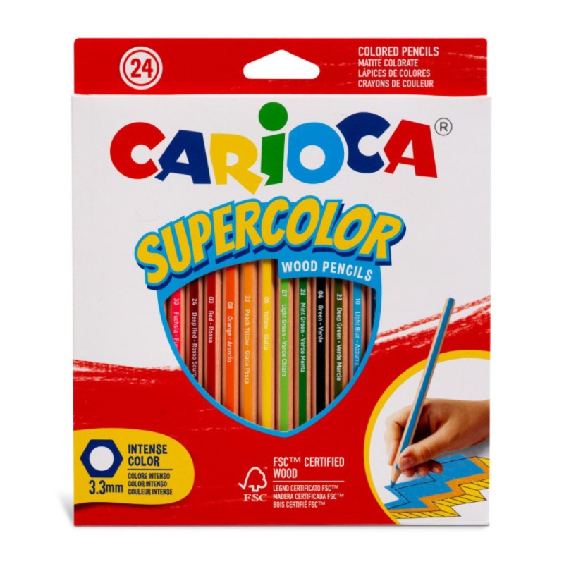 ΚΡΑΓΙΟΝ ΞΥΛINA CARIOCA SUPERCOLOR 24τεμ.
