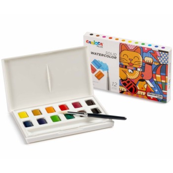 ΧΡΩΜΑΤΑ CARIOCA PLUS SOLID WATERCOLOR ΣΕΤ 12 χρωμάτων.
