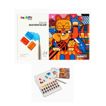 ΧΡΩΜΑΤΑ CARIOCA PLUS SOLID WATERCOLOR ΣΕΤ 24 χρωμάτων.