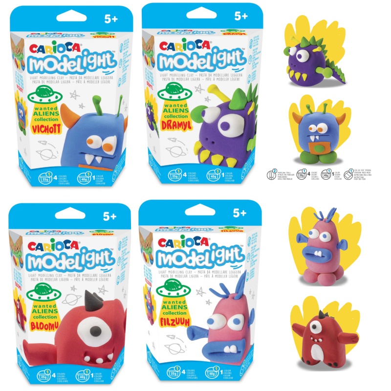 ΠΗΛΟΣ CARIOCA  MODELIGHT ΣΕΤ ALIENS PLANET