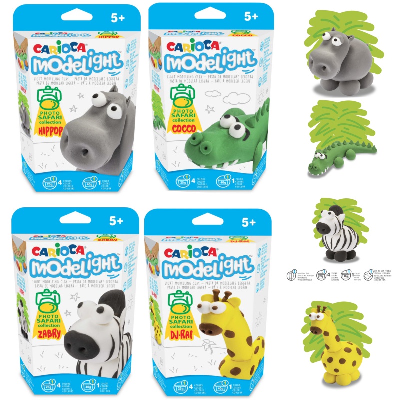 ΠΗΛΟΣ CARIOCA  MODELIGHT ΣΕΤ PHOTO SAFARI