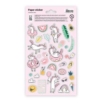 ΑΥΤΟΚΟΛΛΗΤΑ MESHU UNICORN (πακέτο 10 καρτέλες12χ21)