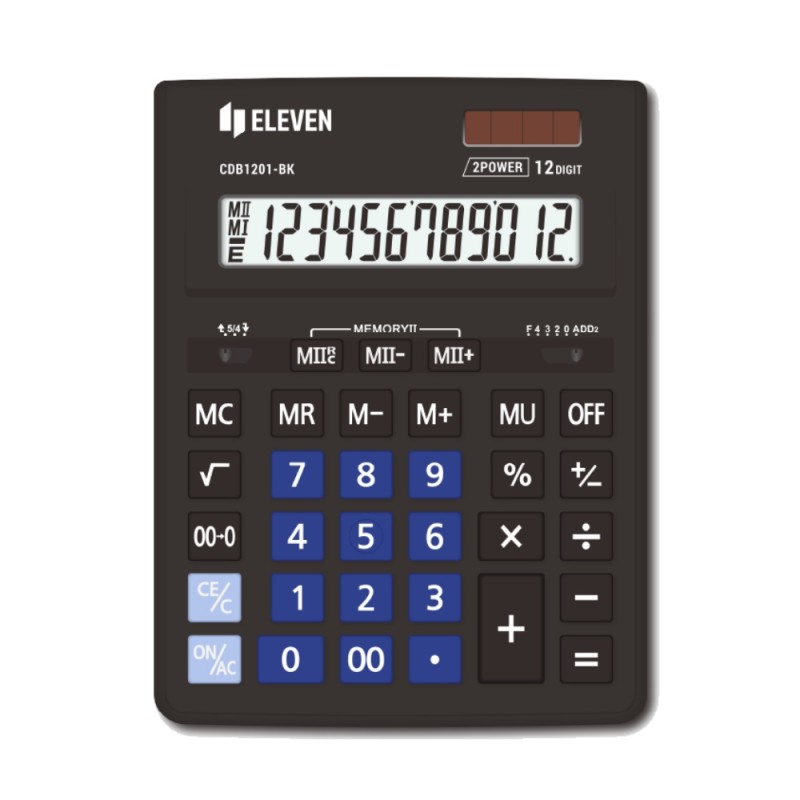 ΚΟΜΠΙΟΥΤΕΡ ELEVEN  CDB 1201-BK/BL (12 ψηφία) 205x155x35mm