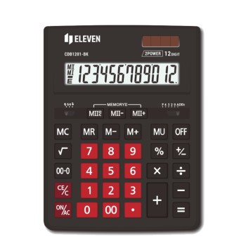 ΚΟΜΠΙΟΥΤΕΡ ELEVEN  CDB 1201-BK/RD (12 ψηφία) 205x155x35mm