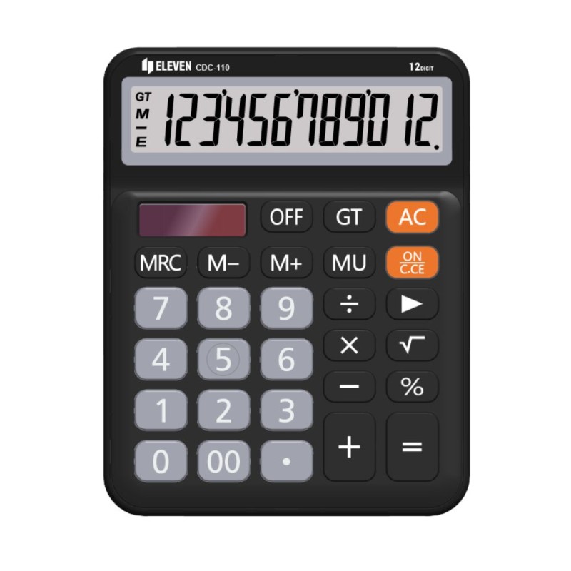 ΚΟΜΠΙΟΥΤΕΡ ELEVEN  CDC 110-BK ΜΑΥΡΟ  (12 ψηφία) 160χ125χ28mm