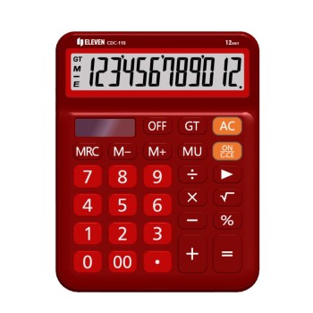 ΚΟΜΠΙΟΥΤΕΡ ELEVEN  CDC 110-RD ΚΟΚΚΙΝΟ (12 ψηφία) 160x125x28mm