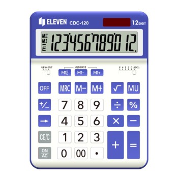 ΚΟΜΠΙΟΥΤΕΡ ELEVEN  CDC 120-WH/NV ΛΕΥΚΟ-ΜΠΛΕ (12 ψηφία) 206x155x35mm