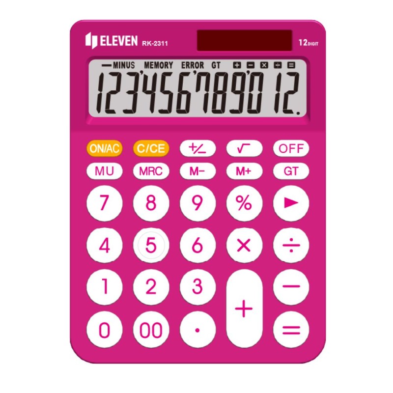 ΚΟΜΠΙΟΥΤΕΡ ELEVEN RK 2311-PK ΡΟΖ (12 ψηφία) 195x145x26mm