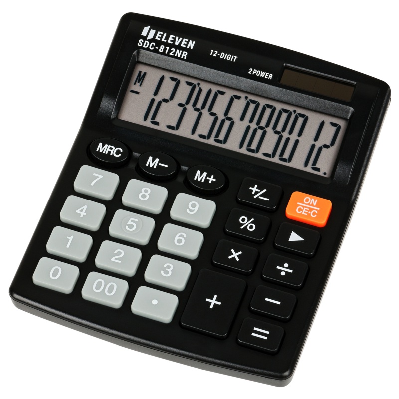 ΚΟΜΠΙΟΥΤΕΡ ELEVEN SDC 812-NR (12ψηφία) ΜΑΥΡΟ 122x102x25mm