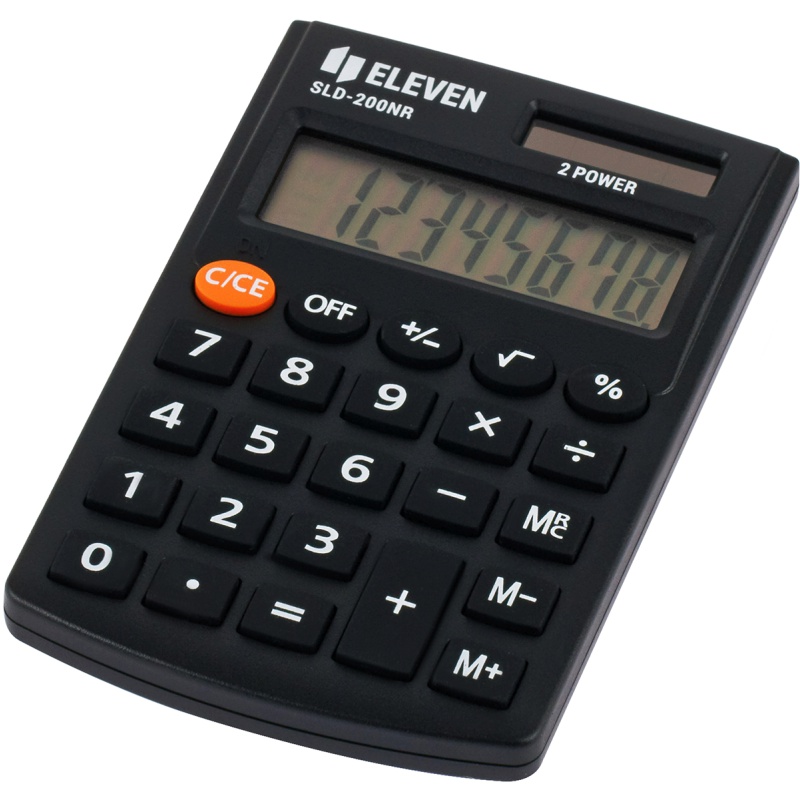 ΚΟΜΠΙΟΥΤΕΡ ELEVEN SLD 200-NR (8 ψηφία) ΜΑΥΡΟ 98x62x10mm