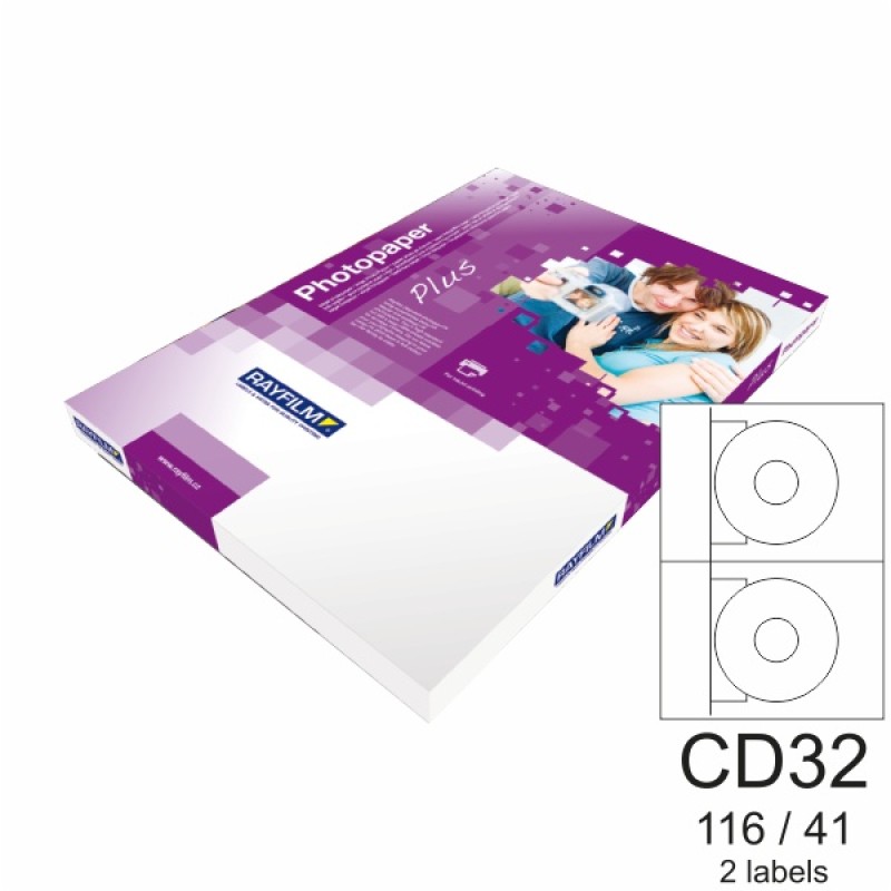 ΕΤΙΚΕΤΕΣ RAYFILM Α4 INKJET ΔΙΑΦΑΝΕΙΣ CD 116/41mm 10φ.