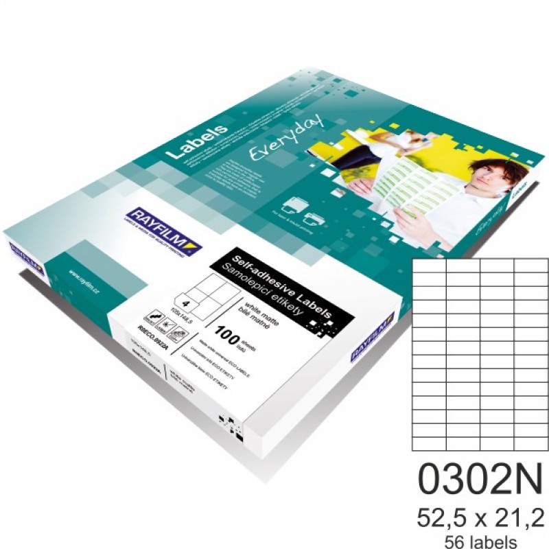 ΕΤΙΚΕΤΕΣ RAYFILM ECO Α4 52.5x21.2mm 100φ.