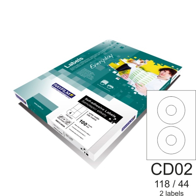 ΕΤΙΚΕΤΕΣ RAYFILM ECO Α4 CD 118/44mm 100φ.
