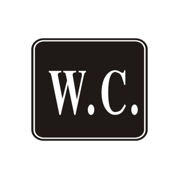 ΣΗΜΑ ΑΥΤΟΚΟΛΛΗΤΟ W.C.ΜΑΥΡΟ 9,5x9.5cm