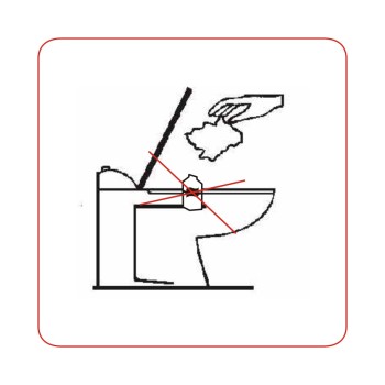 ΣΗΜΑ ΑΥΤΟΚΟΛΛΗΤΟ ΜΗ ΡΙΧΝΕΤΕ ΧΑΡΤΙΑ ΣΤΗ ΛΕΚΑΝΗ 14x14cm