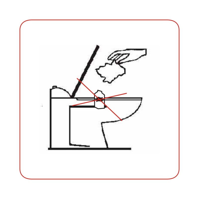 ΣΗΜΑ ΑΥΤΟΚΟΛΛΗΤΟ ΜΗ ΡΙΧΝΕΤΕ ΧΑΡΤΙΑ ΣΤΗ ΛΕΚΑΝΗ 14x14cm