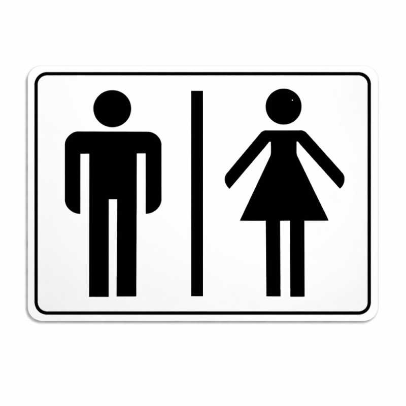 ΣΗΜΑ ΑΥΤΟΚΟΛΛΗΤΟ ΑΝΔΡΑΣ-ΓΥΝΑΙΚΑ ΜΑΥΡΟ 12χ10cm