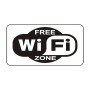 ΣΗΜΑ ΑΥΤΟΚΟΛΛΗΤΟ FREE WIFI ΜΑΥΡΟ 14.5x10cm
