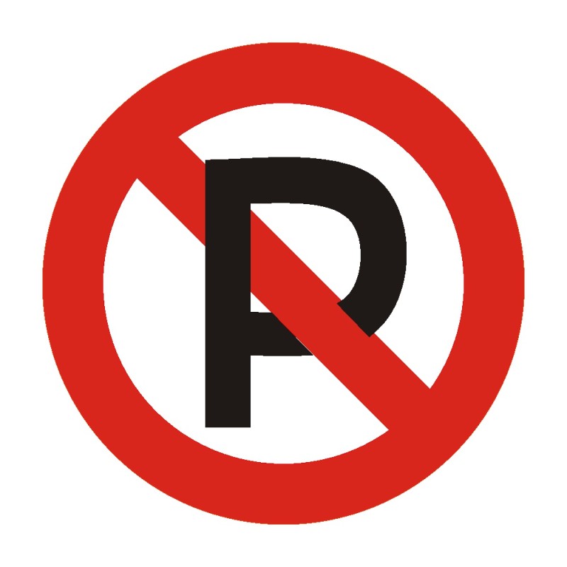 ΣΗΜΑ ΑΥΤΟΚΟΛΛΗΤΟ ΜΗ ΠΑΡΚΑΡΕΤΕ ΣΤΡΟΓΓΥΛΟ 15x15cm