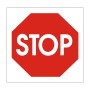 ΣΗΜΑ ΑΥΤΟΚΟΛΛΗΤΟ STOP ΕΞΑΓΩΝΟ 25x25cm