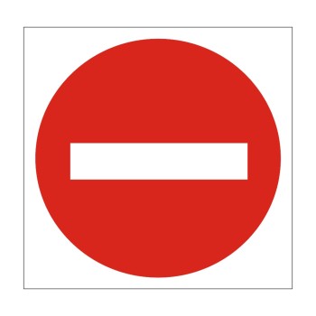 ΣΗΜΑ ΑΥΤΟΚΟΛΛΗΤΟ ΑΠΑΓΟΡΕΥΕΤΑΙ-ΠΑΥΛΑ ΚΟΚΚΙΝΟ 25x25cm