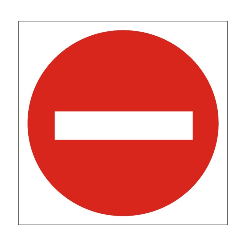 ΣΗΜΑ ΑΥΤΟΚΟΛΛΗΤΟ ΑΠΑΓΟΡΕΥΕΤΑΙ-ΠΑΥΛΑ ΚΟΚΚΙΝΟ 25x25cm