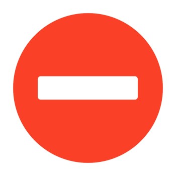 ΣΗΜΑ ΑΥΤΟΚΟΛΛΗΤΟ ΠΑΥΛΑ ΚΟΚΚΙΝΟ 15x15cm