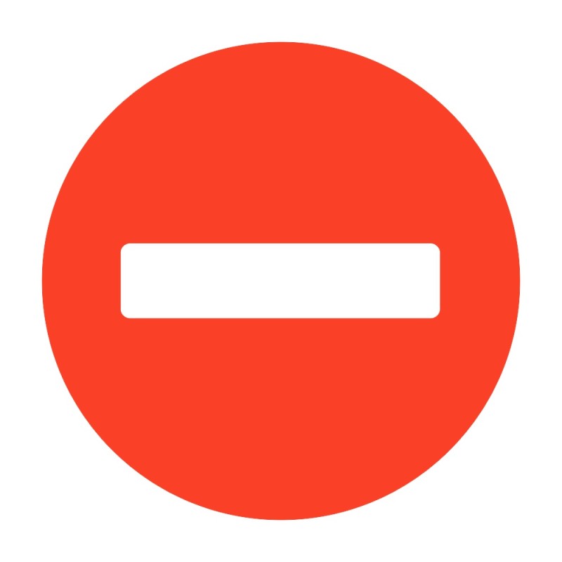 ΣΗΜΑ ΑΥΤΟΚΟΛΛΗΤΟ ΠΑΥΛΑ ΚΟΚΚΙΝΟ 15x15cm