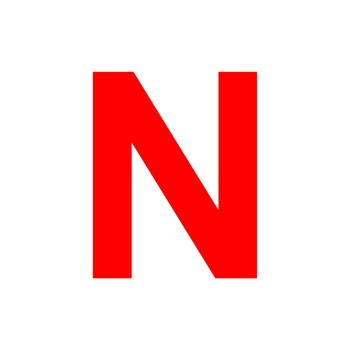 ΣΗΜΑ ΑΥΤΟΚΟΛΛΗΤΟ "Ν" 16x16cm (183B)