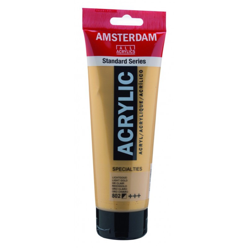 TALENS ΧΡΩΜΑΤΑ ΑΚΡΥΛΙΚΑ AMSTERDAM 120ml METALIC LIGHT GOLD N.802