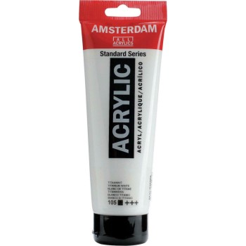 TALENS ΧΡΩΜΑΤΑ ΑΚΡΥΛΙΚΑ AMSTERDAM 250ml TITANIUM WHITE N.105