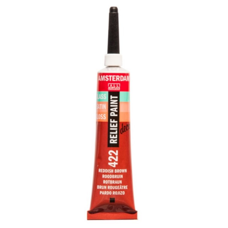 TALENS AMSTERDAM RELIEF PAINT 20ml (περίγραμμα) REDDISH BROWN No 422