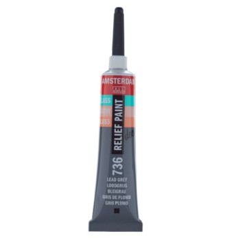 TALENS AMSTERDAM RELIEF PAINT 20ml (περίγραμμα) LEAD GREY No 736