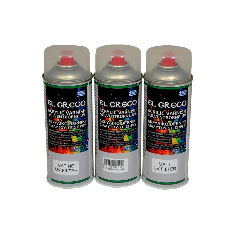 ΒΕΡΝΙΚΙ EL GRECO ΔΙΑΛΥΤΟΥ & ΑΓΙΟΓΡΑΦΙΑΣ  Σπρέι ΠΟΛΥΕΣΤΕΡΑ 400ml