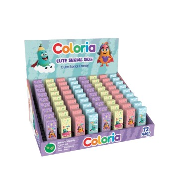 ΓΟΜΕΣ SILKA PASTEL CUTE COLORIA (κουτί 72τεμ.)