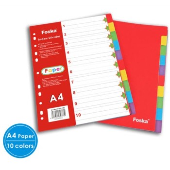 ΔΙΑΧΩΡΙΣΤΙΚΑ ΚΛΑΣΕΡ ΧΑΡΤΙΝΑ FOSKA 10χρωμ.