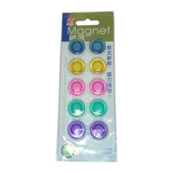 ΜΑΓΝΗΤΕΣ ΧΡΩΜΑΤΙΣΤΟΙ ΜΠΛΙΣΤΕΡ 10τεμ. Φ20mm