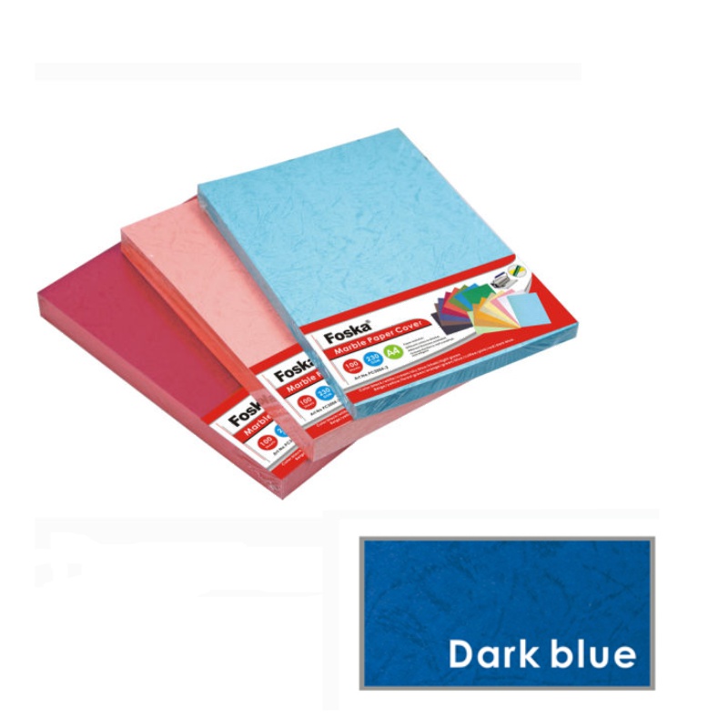 ΒΙΒΛΙΟΔΕΣΙΑΣ ΕΞΩΦΥΛΛΑ FOSKA Α4 ΤΥΠΟΥ LEATHER 210gr ΜΠΛΕ ΣΚΟΥΡΟ