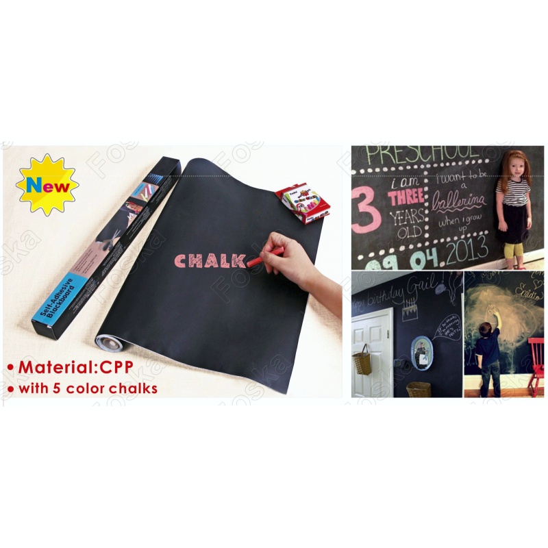 ΠΙΝΑΚΑΣ FOSKA ΚΙΜΩΛΙΑΣ ΑΥΤΟΚ/ΤΟΣ 45x200cm (+5 κιμωλίες)