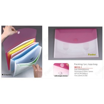 ΦΑΚΕΛΟΣ P.P FOSKA ΣΚΡΑΤΣ  0.33/0,16mm 22x32cm (με 3 θήκες)