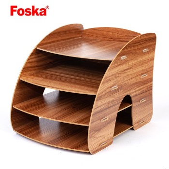 ΧΑΡΤΟΘΗΚΗ ΞΥΛΙΝΗ FOSKA 4/ΠΛΗ  (24.5χ34χ27cm)