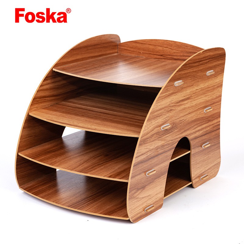 ΧΑΡΤΟΘΗΚΗ ΞΥΛΙΝΗ FOSKA 4/ΠΛΗ  (24.5χ34χ27cm)