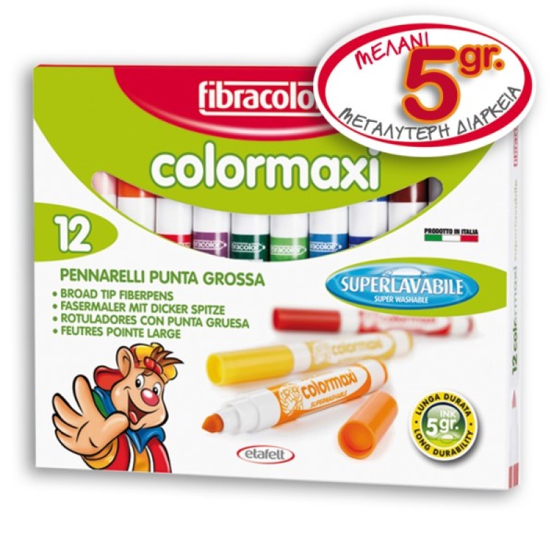 ΜΑΡΚΑΔΟΡΟΙ FIBRA COLORMAXI ΤΩΝ 12